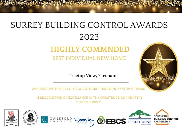 Surrey Building Control Awards new home